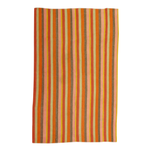Vintage Turkish Striped Kilim