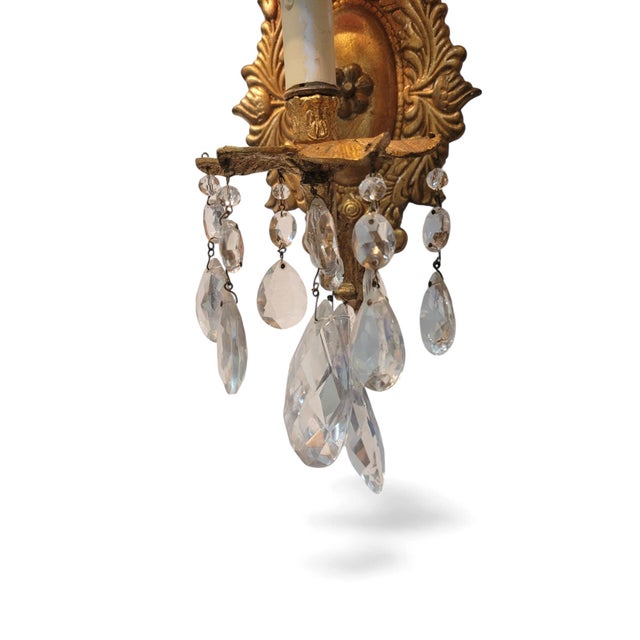 Pink Pink Shade Palm Beach Regency Style Wall Sconces, a Pair For Sale - Image 8 of 8