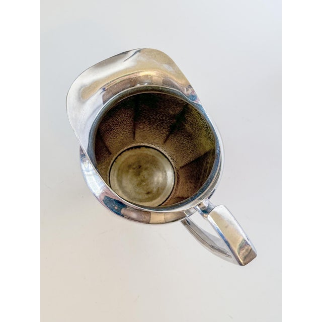 1930s Hammered Nickel Silver Pitcher, Homan Plate W.m. Mount Usa For Sale - Image 15 of 17