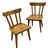Pair of Scandinavian Pine Dining Chairs – Minimalist Solid Wood, 1970s For Sale
