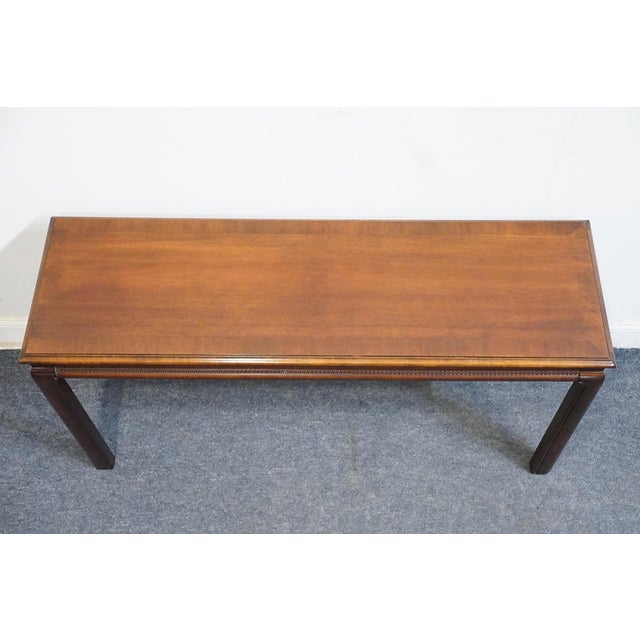 Late 20th Century Gordon's Furniture Banded Mahogany Traditional Style 52" Accent Sofa Table For Sale - Image 5 of 9