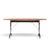 Chrome Imperial Mid Century Oval Walnut and Chrome Desk For Sale - Image 8 of 9