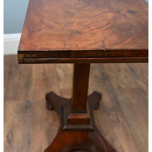 William IV Card Table in Mahogany, 1840 For Sale - Image 9 of 10
