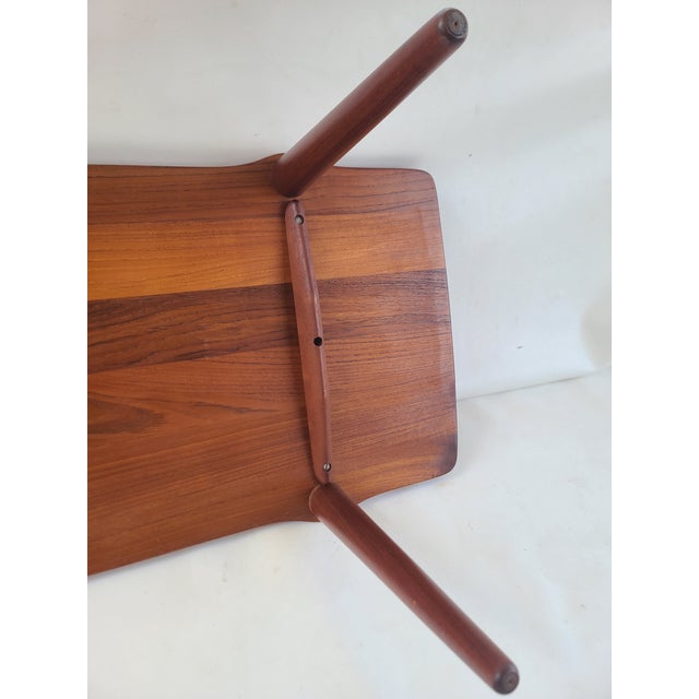 Brown Danish Teak Live Edge Solid Teak Coffee Table For Sale - Image 8 of 14