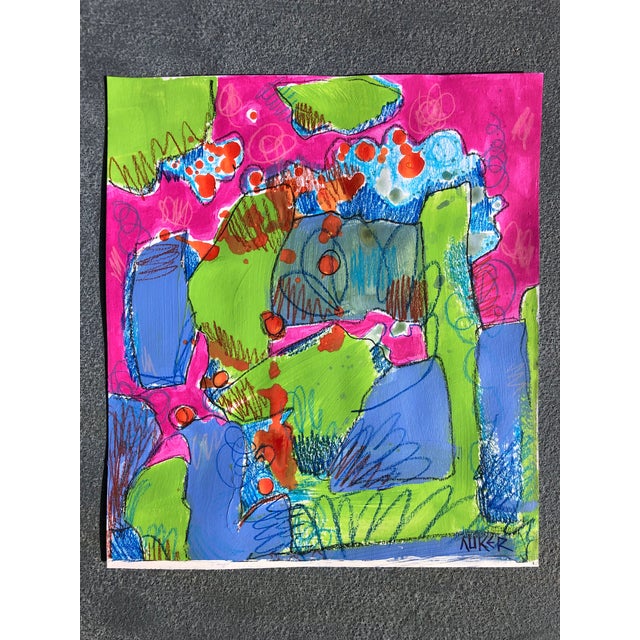 CL Auker Original Contemporary Mixed Media Painting, “The Earlier Chaos” For Sale - Image 6 of 9