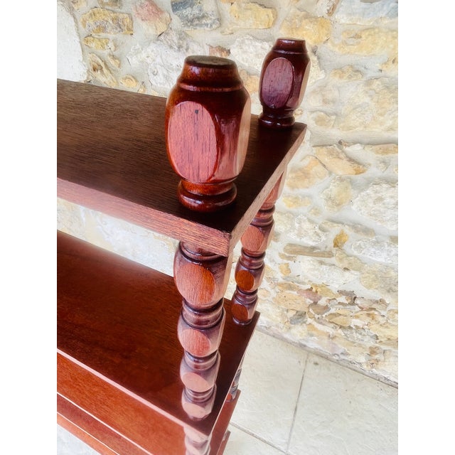 French Mahogany Five-Tier Bookcase For Sale - Image 4 of 18