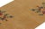 Rug & Kilim 1960s Vintage Distressed Art Deco Rug in Golden-Brown With Colorful Floral For Sale - Image 4 of 8
