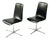 Swivel Chairs in Black Vinyl, 1970s, Set of 2 For Sale