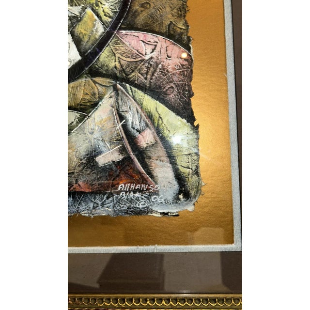 Alphanso Blake “Soulful Melodies” Original Abstract Acrylic Painting on Canvas, Framed For Sale - Image 6 of 7