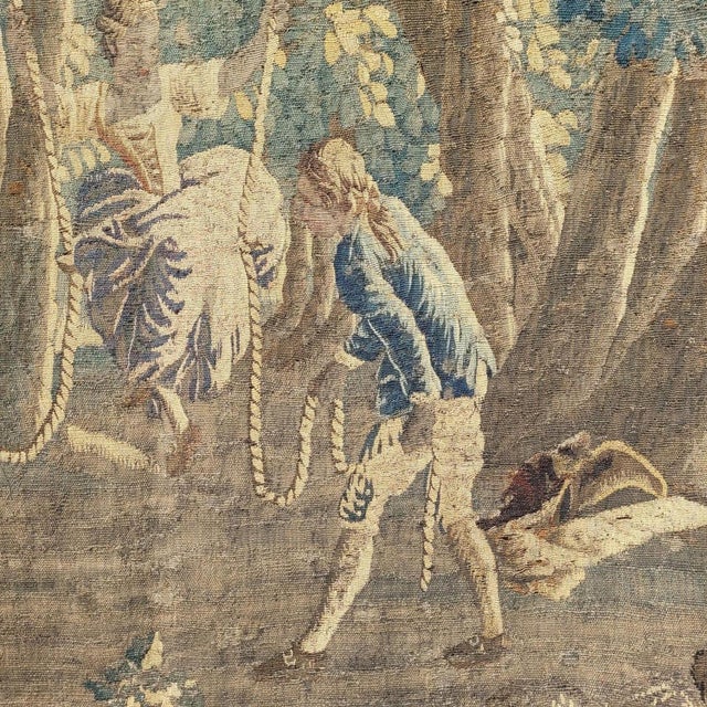 Swing Wool Tapestry, Aubusson, 18th Century For Sale - Image 4 of 18
