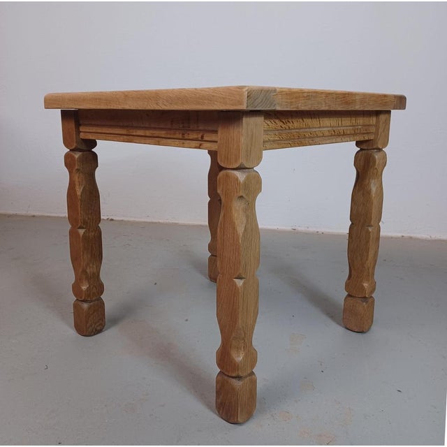 1970s Brutalist Sidetable in Oak with Søholm Tiles by Henning Kjærnulf, 1970s For Sale - Image 5 of 11