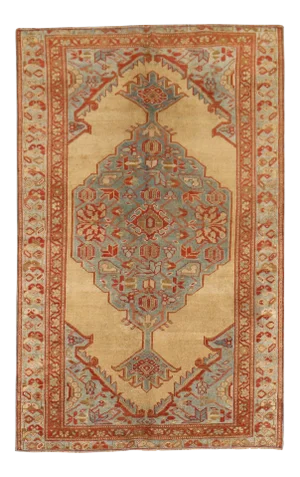 Khaki Antique Rug, 3'4'' X 5'4''