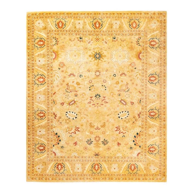 Ivory Mogul, One-of-a-Kind Hand-Knotted Area Rug in Ivory, 8' 2" x 10' 1" For Sale - Image 8 of 8