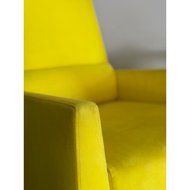 Late 20th Century Ligne Roset Bold Yellow Chartreuse Microfiber Suede Lounge Chair, Made in France For Sale - Image 12 of 12