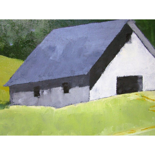 Santa Maria White Barn, California landscape oil painting by Lynne French. The large, signed original painting measures...