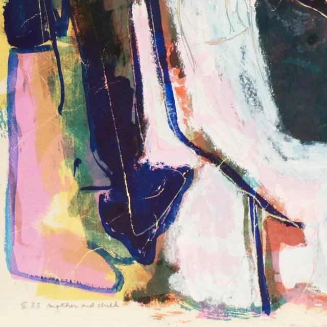 Modern 'Mother and Child' by Louis La Barbera, Los Angeles, University of Southern California, San Jose, Modernist Figural For Sale - Image 3 of 8