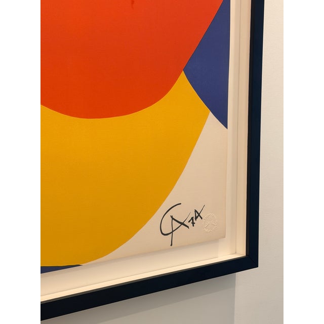 Alexander Calder Alexander Calder “Convection (Flying Colors for Braniff Airlines)” Signed Collectors Guild Lithograph, 1974 in Custom Shadowbox Frame For Sale - Image 4 of 5