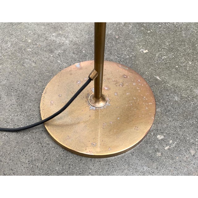 Brown Vintage Hollywood Regency German Brass Floor Lamp by Florian Schulz For Sale - Image 8 of 18