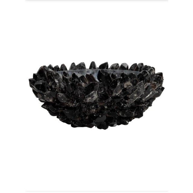 Carefully hand-crafted and sculpted from deep Black Quartz, this bowl exudes power, contrast, and timeless beauty. A...