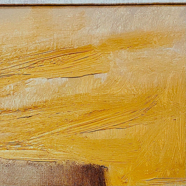 1980's Abstract Impressionist Desert Landscape - After Sunset by Robert Baranet - Rare Carl Laughlin Frame For Sale - Image 4 of 13