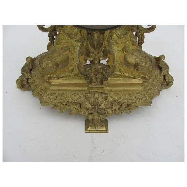 Late 19th Century Dore Bronze French Clock For Sale - Image 11 of 12