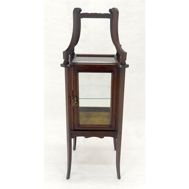 Victorian c1900s 360 Degree Center Vitrine Display Cabinet Showcase Clean! For Sale - Image 11 of 18