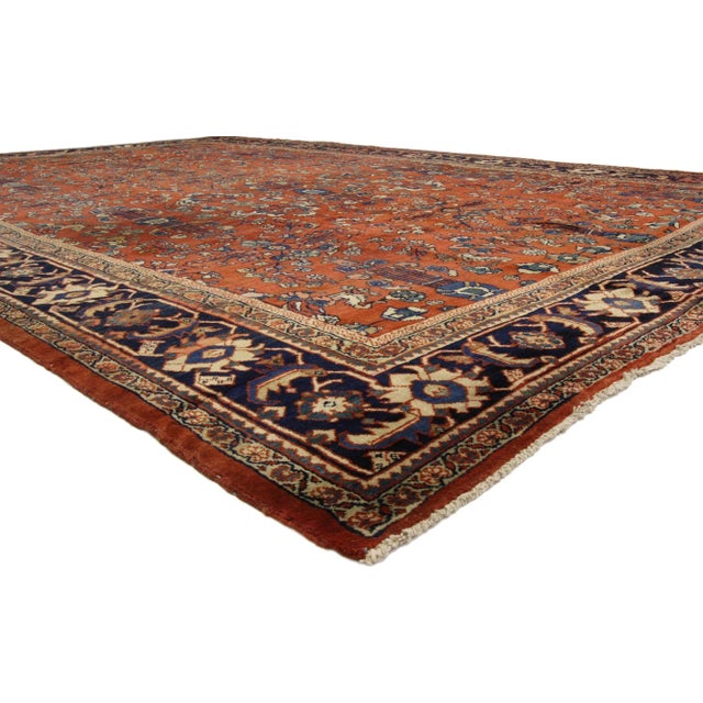 73360 Antique Persian Mahal Rug, 11'01 x 17'07. Persian Mahal rugs, originating from the Mahallat region in central...