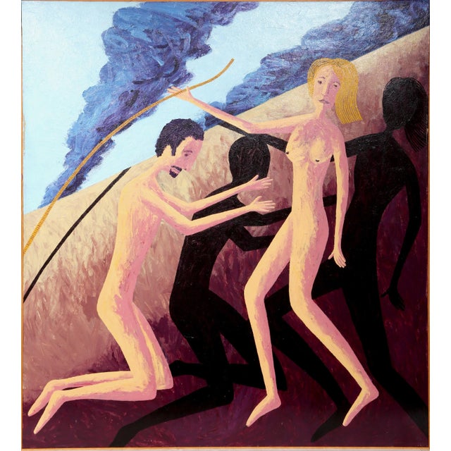 Russ Warren, Adam and Eve, Painting For Sale - Image 4 of 4