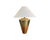 Mid-Century Modern Rare Pair Solid Brass Cone Cylinder v Shaped Table Lamps – Mid Century Modern 1970s New Shades Set of 2 For Sale - Image 3 of 11