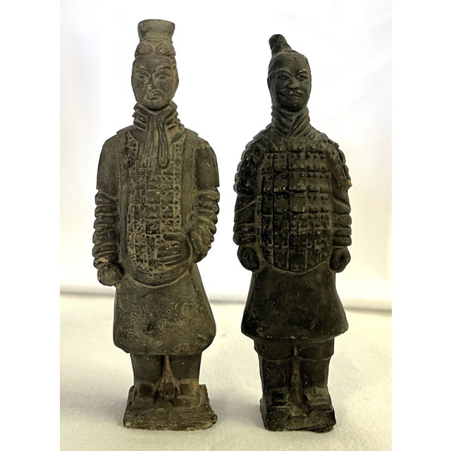Gray 1960s Chinese Imperial Terracotta Soldier Figurines - Set of 6 For Sale - Image 8 of 13