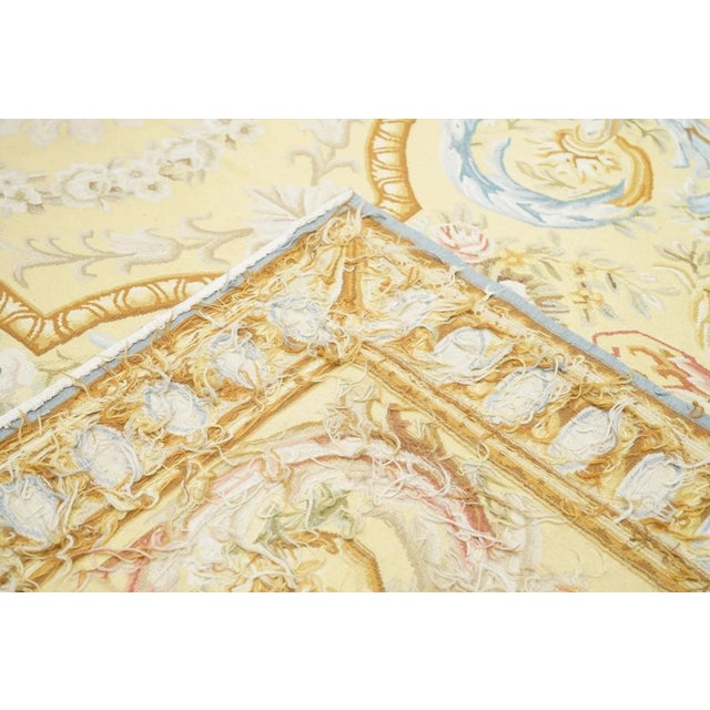 Cream Aubusson Rug 6' X 9' For Sale - Image 8 of 10