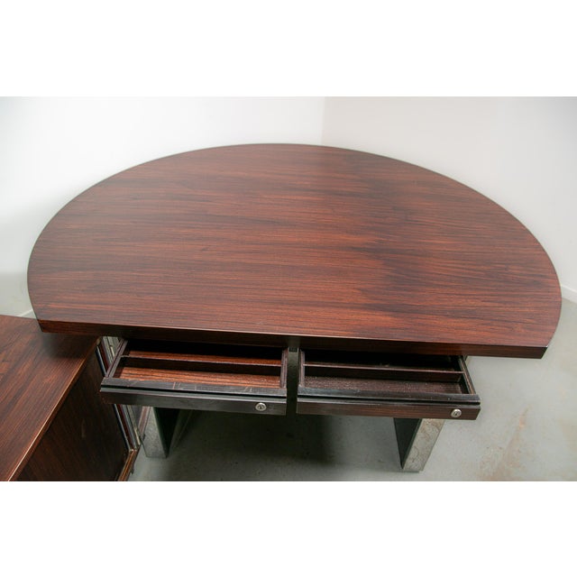 Brown Galileo Series Executive Desk by Ennio Fazioli for Mim Roma, 1970s For Sale - Image 8 of 18