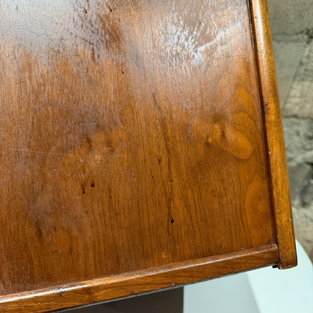 Mid-Century Modern Wood Walnut Waste Basket Paper Barrel Nucraft For Sale - Image 13 of 17