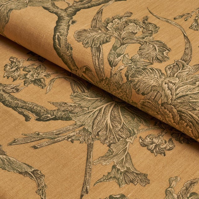 Schumacher Sample - Schumacher Inverness Garden Fabric In Document For Sale - Image 4 of 6