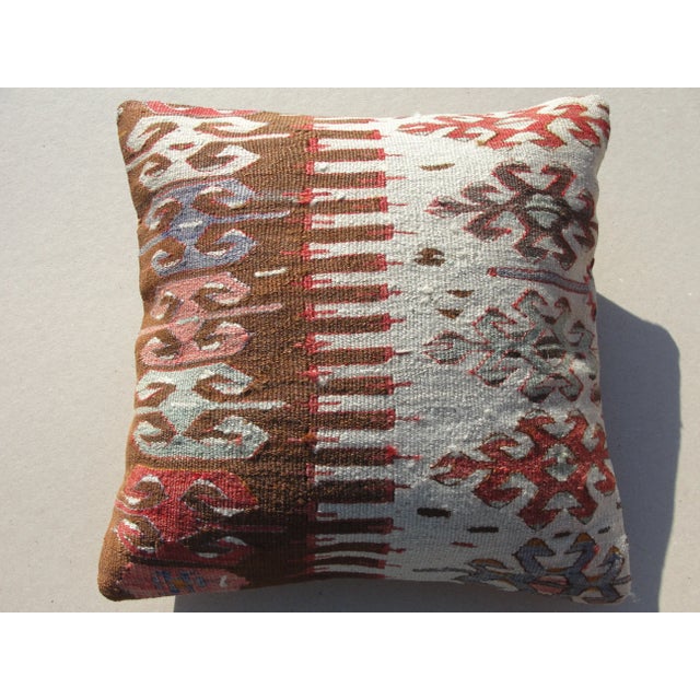 Textile Kilim Rug Pillow Cover For Sale - Image 7 of 11