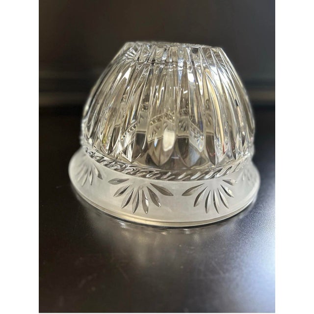 French Vintage French Cristal D’Arques Cut Lead Crystal Footed Centerpiece Bowl - "Carthage" Pattern For Sale - Image 3 of 10