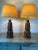 Vintage Large Ceramic Brown Drip-Glazed Retro Pottery Table Lamps - a Pair For Sale - Image 4 of 13