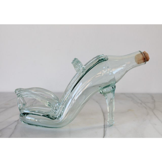 Vintage Art Glass High Heel Shoe Decanter For Sale - Image 10 of 17