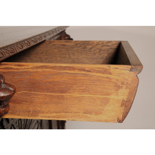 Baroque Style Oak Credenza For Sale - Image 14 of 14