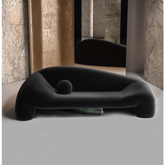 Contemporary Jell Sofa in Black by Alter Ego Studio For Sale - Image 3 of 4