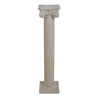 Vintage Faux Marble Column Pedestal For Sale