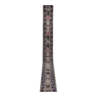 Turkish Hand Knotted Vintage Long Runner Rug - Stair Carpet 1'8'' X 22'3'' For Sale