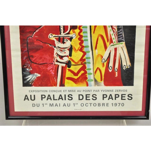 Mid 20th Century 70s Pablo Picasso Festival d'Avignon Au Palais Des Papes Lithograph Print Poster For Sale - Image 5 of 12