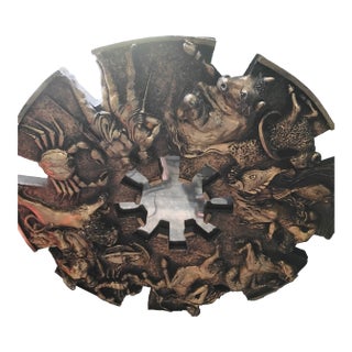 1970s Brutalist Zodiac Wall Mirror For Sale