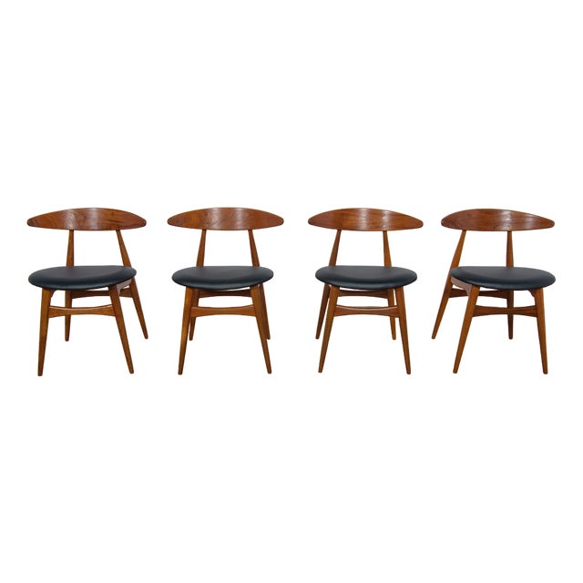 Mid-Century Danish Ch33 Dining Chairs by Hans J. Wegner for Carl Hansen & Søn, 1960s, Set of 4 For Sale