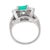 Mid 20th Century Retro Emerald Diamond 14k White Gold Cocktail Ring, Size 5.5 For Sale In Los Angeles - Image 6 of 6
