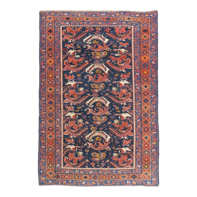Antique Caucasian Bijov Rug 3'11'' x 5'10'' For Sale
