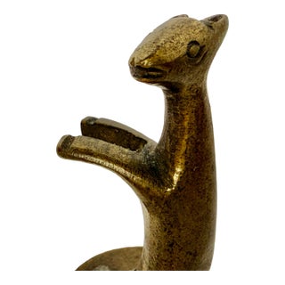 Antique Bronze Animal Scroll Weight Holder - Late 19th Century For Sale