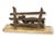 Early 20th century English brass letter rack featuring a fox in motion before a rustic fence backdrop. The well detailed...