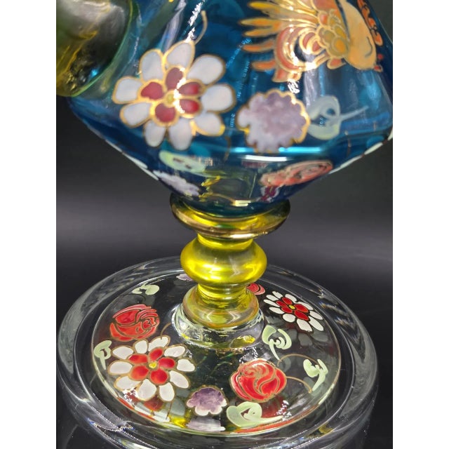 Rare Mid 20th Century Signed Jose Cire Royo Spanish Art Glass Ewer For Sale - Image 9 of 18